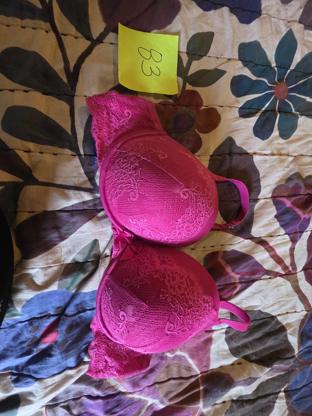 Torrid Pink Bra Size 46 C Lace Front